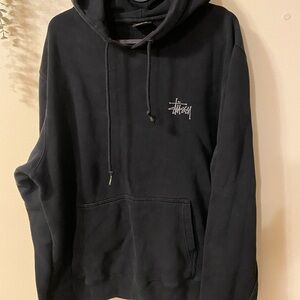 Stussy Classic Black Hoodie for Men